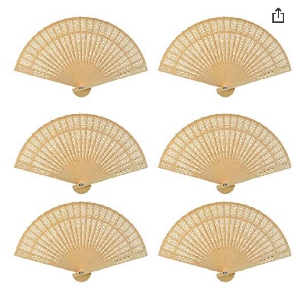 Sandalwood Fans for wedding or shower!